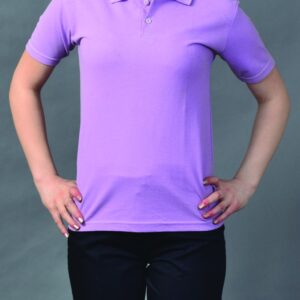Bayan Polo Yaka T-Shirt - Lila